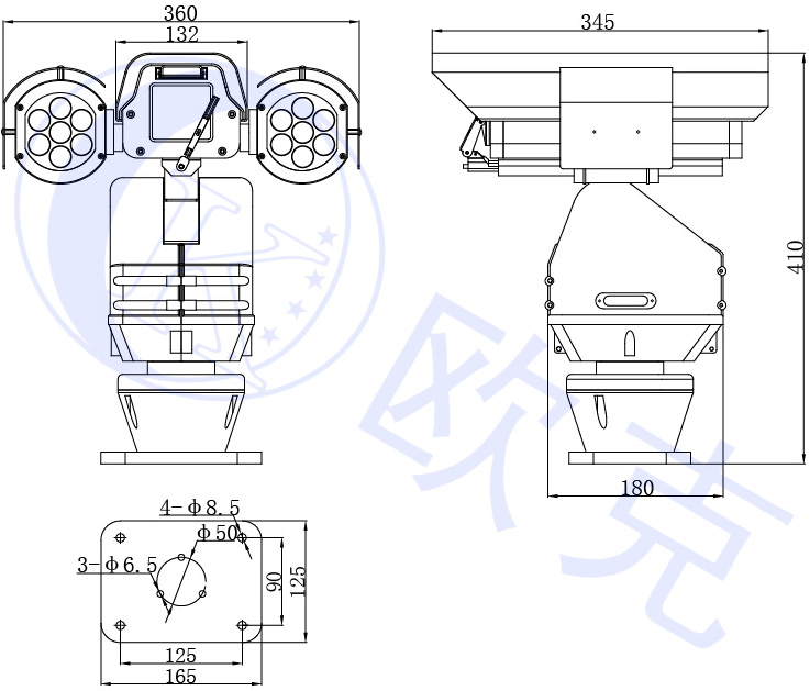 欧克红外高速云台okpg100gr