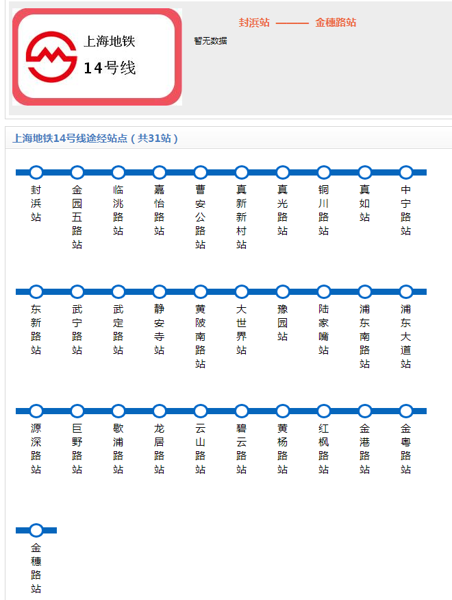 上海的14线地铁线路图图片