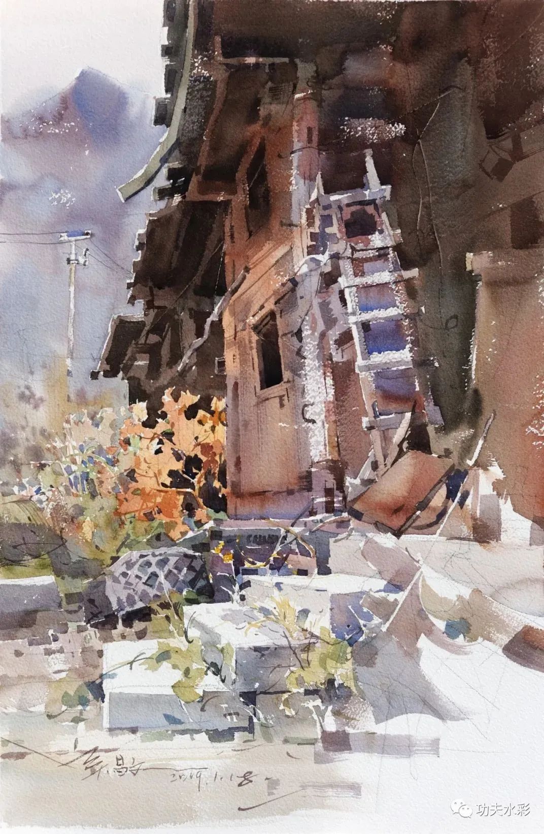 当代水彩画家吴昌文