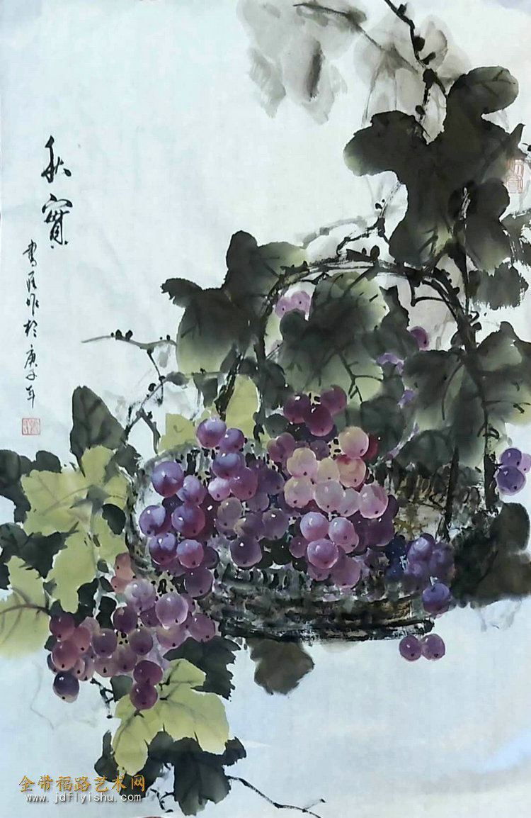 艺术作品欣赏推荐 | 画家张书雁-国画葡萄暨石画作品欣赏