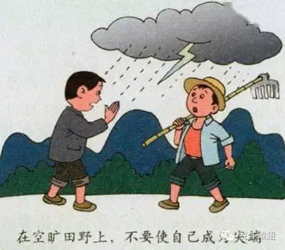 户外活动防雷电!