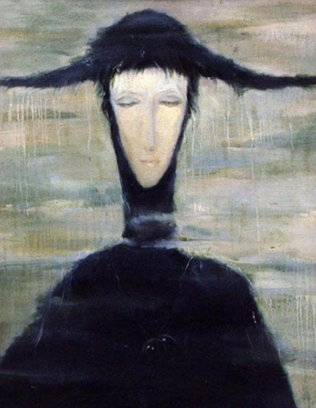 这幅画被评为世界最邪的一幅画斯韦特兰娜·捷列茨的作品《雨中女郎》