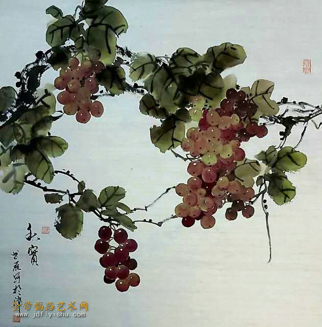 艺术作品欣赏推荐 | 画家张书雁-国画葡萄暨石画作品欣赏