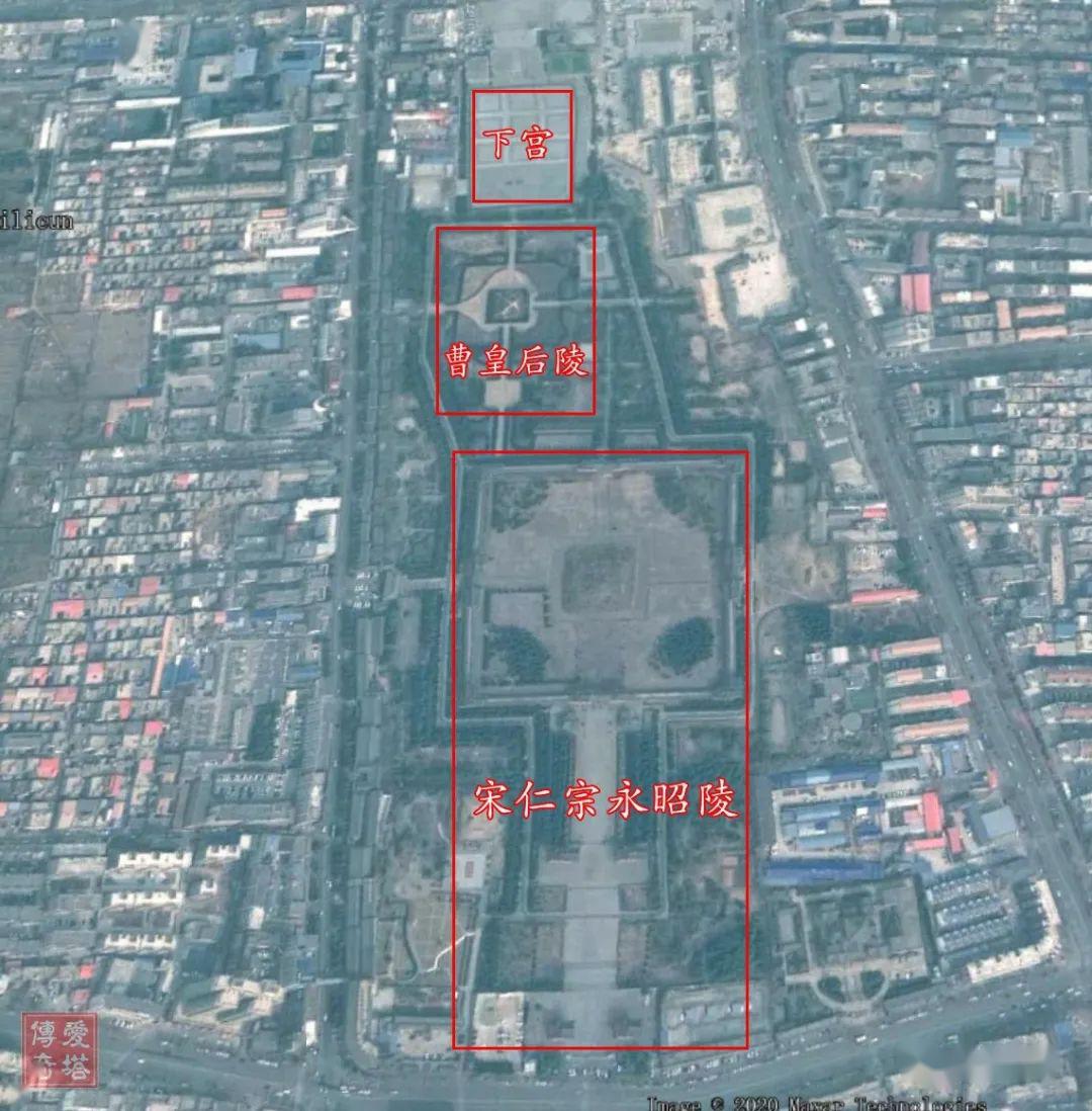 北宋帝陵皇帝和皇后同莹不同穴,在同一片陵区,但是各有各的封土,这一