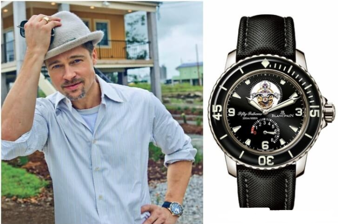 盘点百年灵代言人bradpitt的名表收藏除了pp劳力士还有