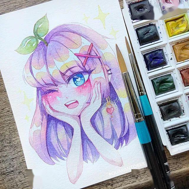 67马克笔手绘相结合手绘上色动漫人物临摹素材