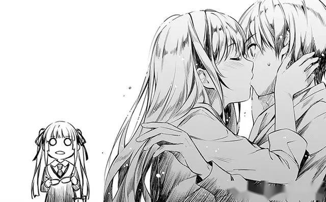 曾经因为在第二季的动漫剧情中,我们的学姐就当着某金发败犬的面强吻