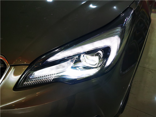 太原改灯 别克昂科威车灯改装亮野l3 led双光透镜