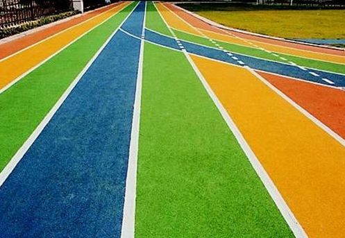 防滑环保 epdm塑胶地坪铺装在球场等运动区域具有良好的防滑性能,即使