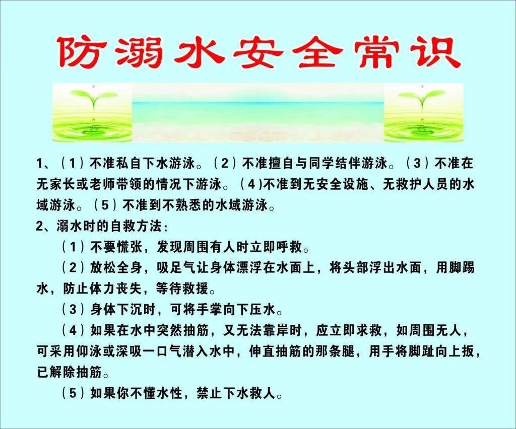 注意了請查閱團團關於防溺水的倡議書