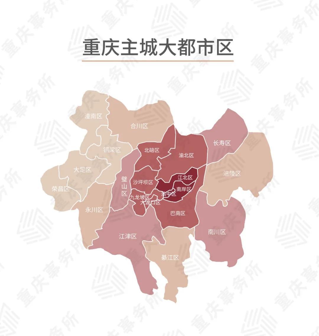 重庆主城九区分布图图片