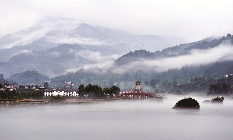 烟雨三江,丹青水磨,天地映秀,熊猫家园,大禹故里,古韵羌山"汶川六景"