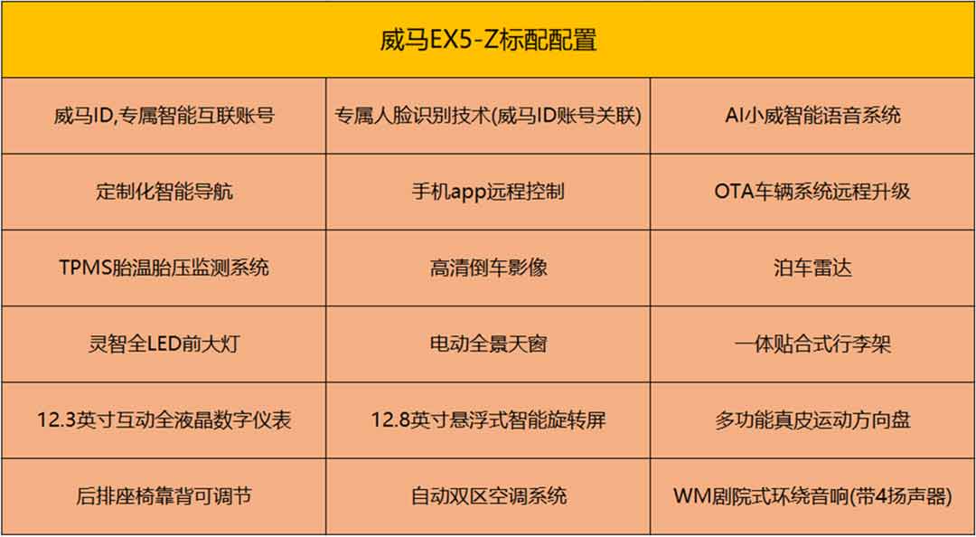 推荐售14.98万的入门版 威马ex5-z购车手册
