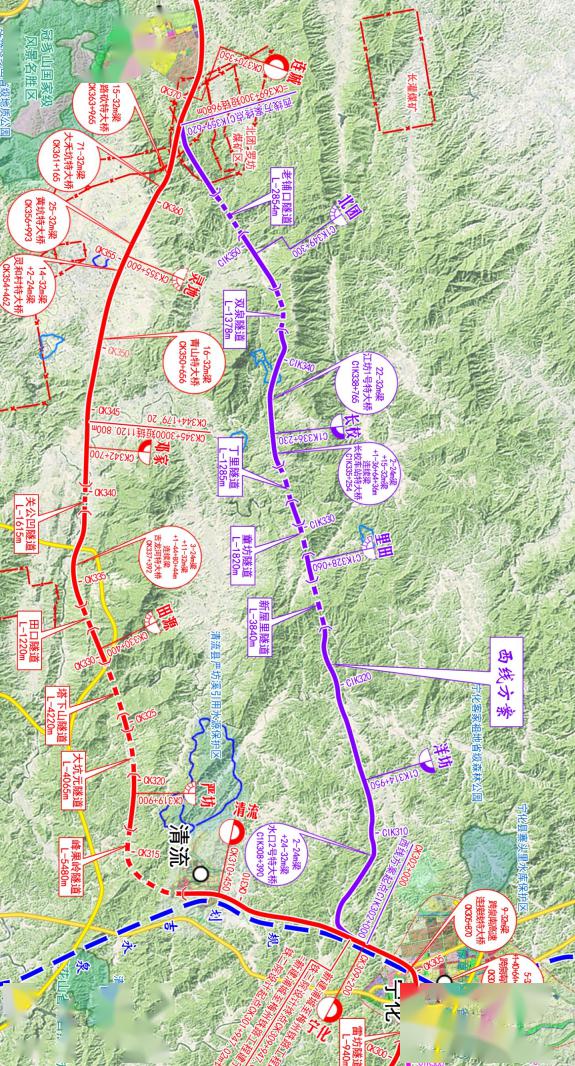 铁路从宁化站驶出后,又特意拐出一个大弯,将贫困地区清流县纳入铁路网