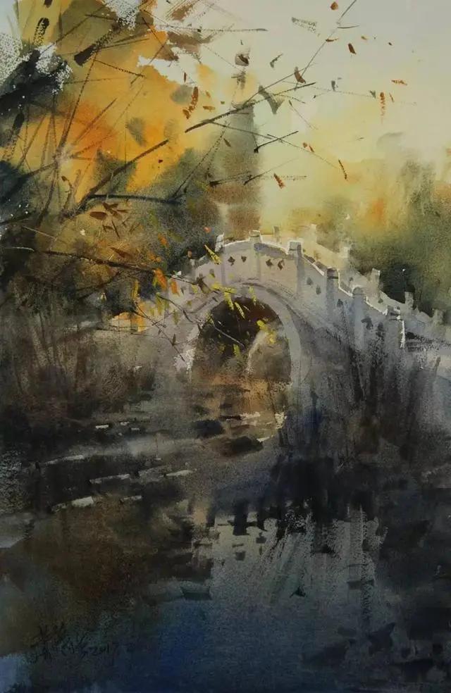 美术建筑师费曦强的水彩作品