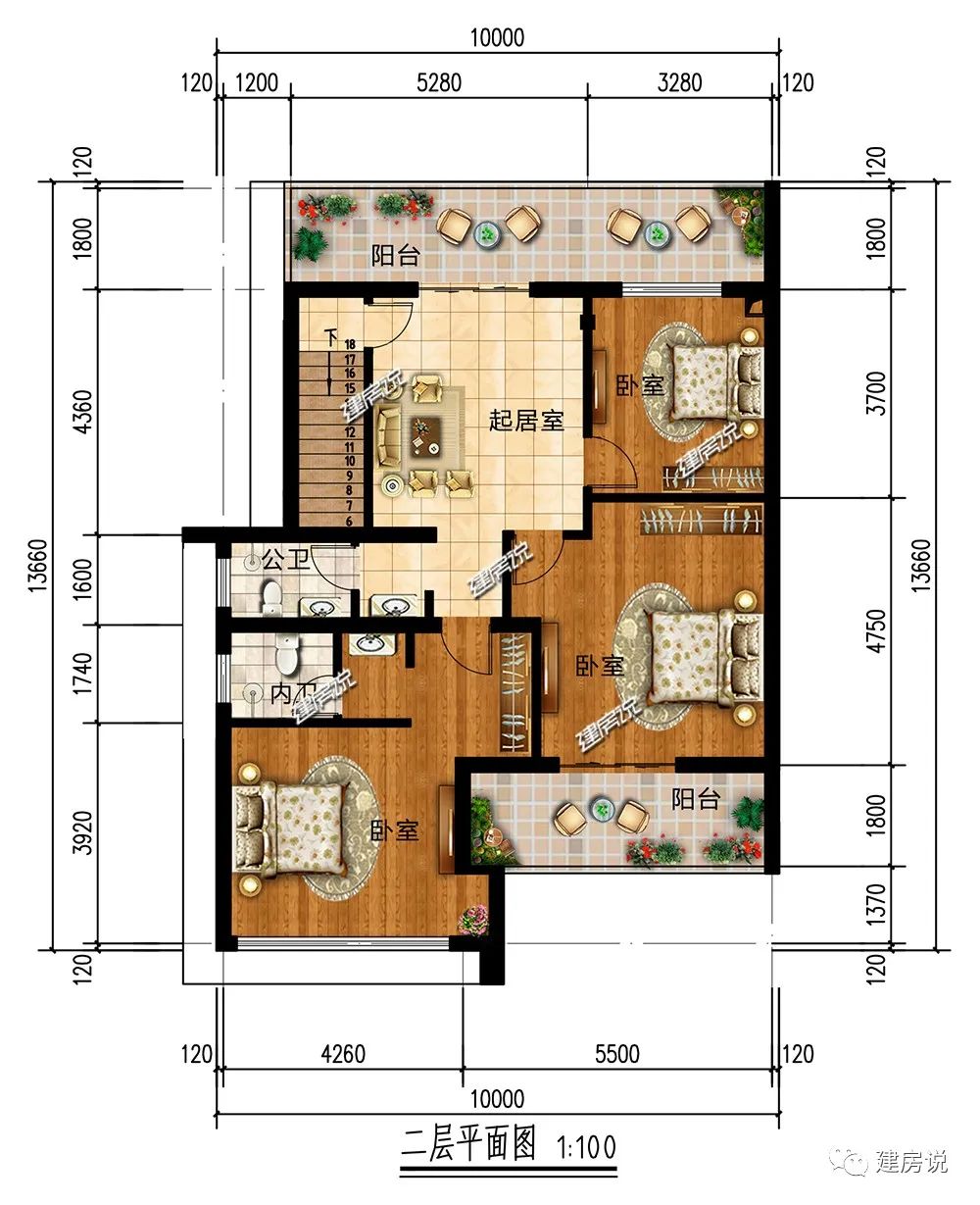 农村建房图纸:占地96平的现代风别墅,23万建一栋,给你一个潮流新家