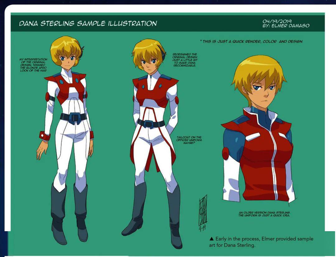 《太空堡垒:命运交错》漫画早期角色设定图公开