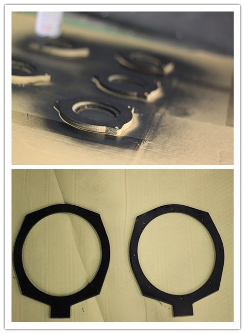 垫圈打磨,喷漆:数控机床,制作专车专用喇叭垫圈改装流程:dsp——爱威