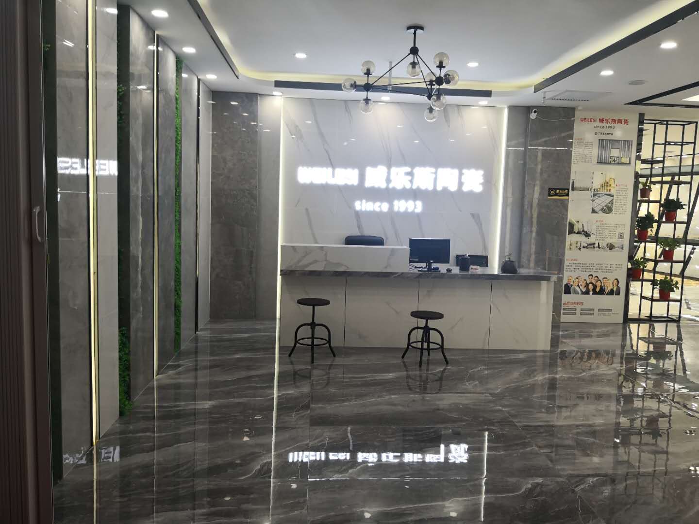 做一个有温度的专卖店,威乐斯陶瓷石家庄店面风采展示!