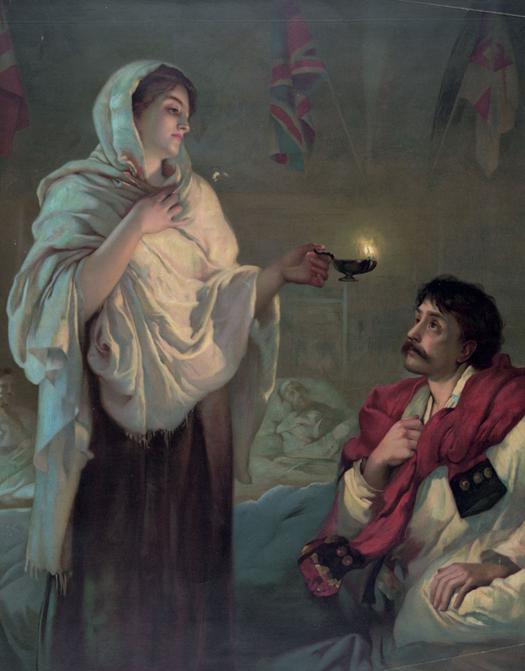 描绘1854年克里米亚战争中南丁格尔的画作《提灯女神》(英国画家