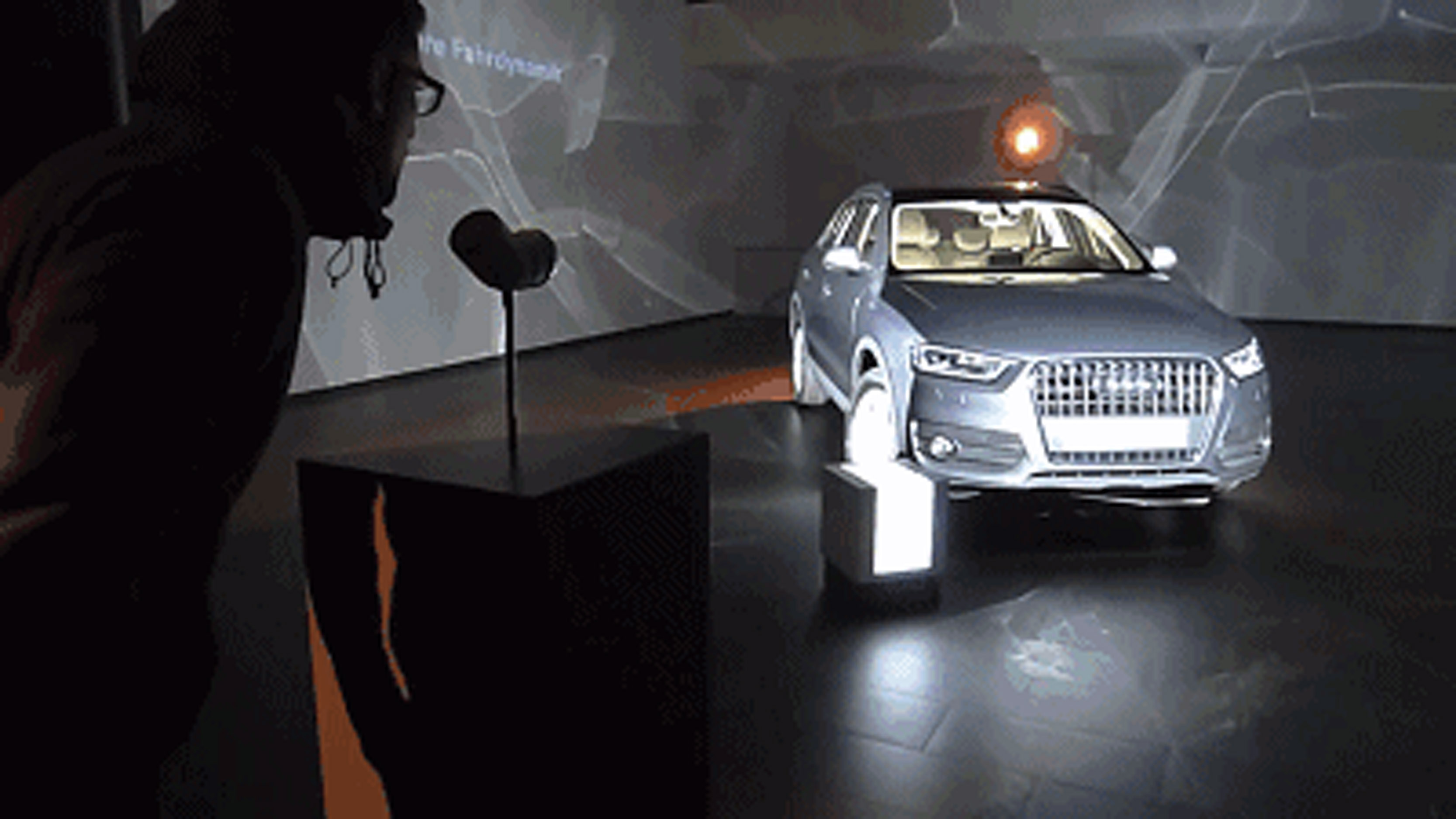 3d互动投影吹出来的欢乐奥迪q3交互式汽车投影