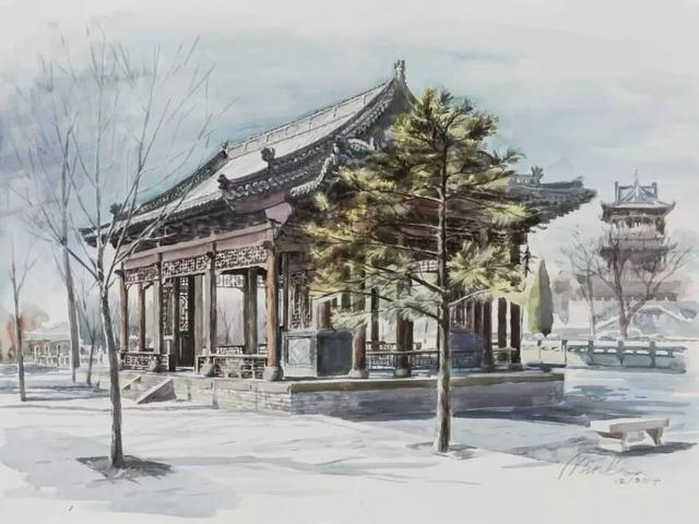 旅美水彩艺术家李民笔下的中国风景画他用艺术诠释家的味道