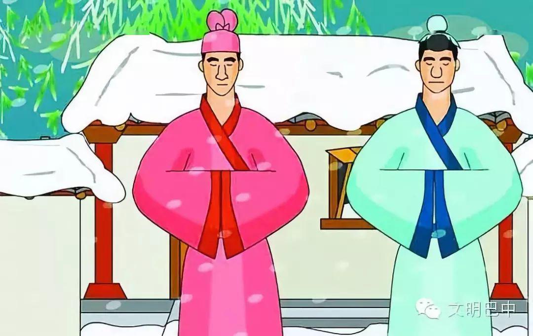 二,程门立雪在这里,"避席"是一种非常礼貌的行为,当曾子听到老师要向