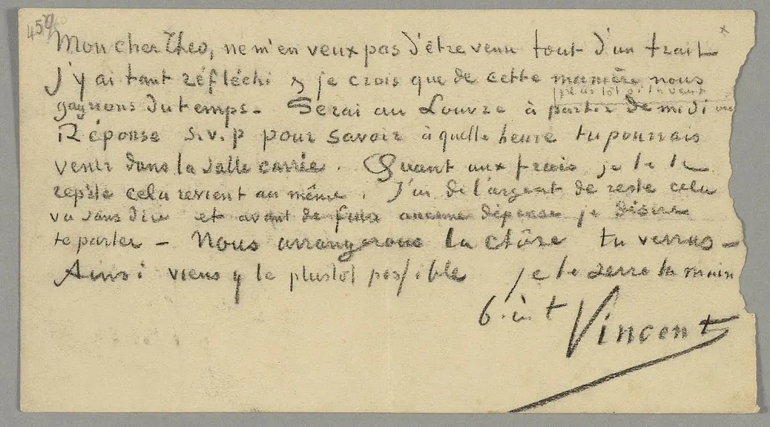 后人在整理出版梵高书信全集时发现他写给提奥的651封信中,有392封在