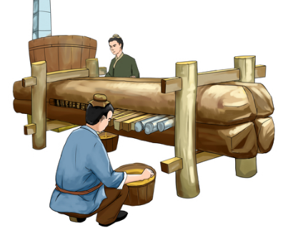 原创古朴实用的木质榨油法聊聊中国古代的榨油技术