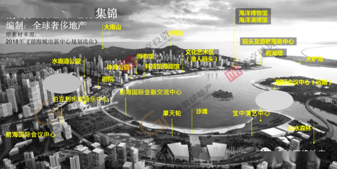 前海湾全景图,前海湾,前海湾夜景_大山谷图库