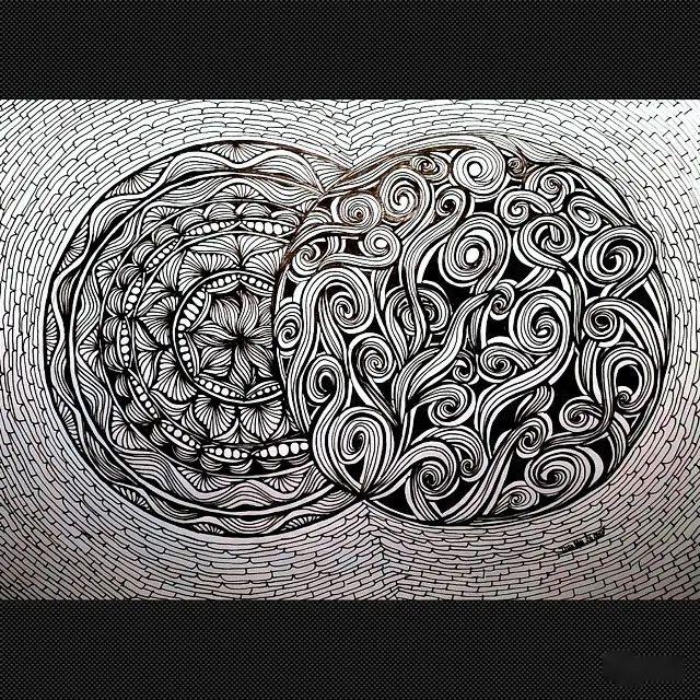 每天一张禅绕画回形针clips