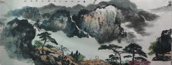 作品欣赏:葛福柱先生的山水画清奇磊落,与其生命的状