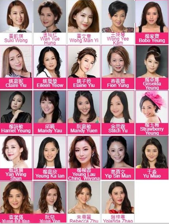 香港女艺人名单大全张图片
