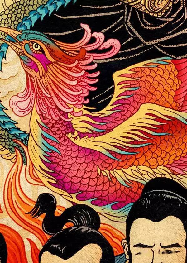 别有一番味道他笔下的浮世绘插画风▼作者微博@rlonwang目前是插画师