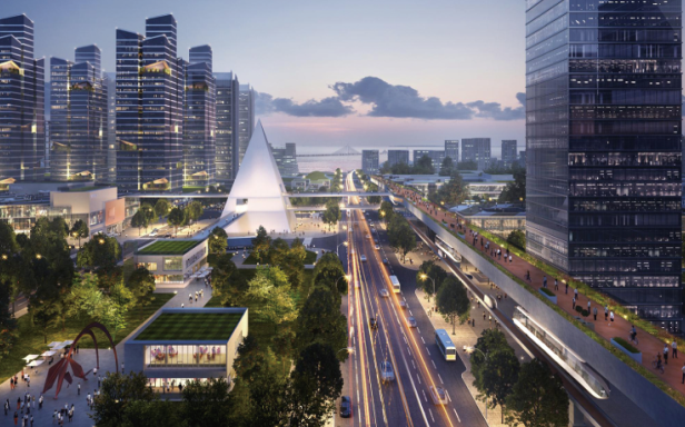 青岛桥头堡国际商务区全面打响开发建设攻坚战