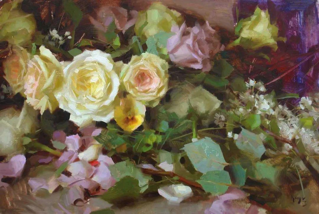 美国画家丹尼尔基斯花卉油画作品欣赏