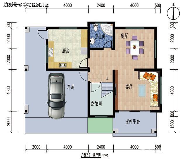 這套二層別墅是泰式風格,佔地尺寸13.1x10.7m.