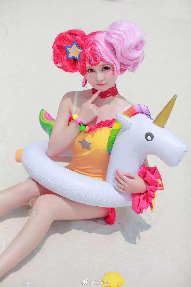 王者荣耀cos小乔缤纷独角兽