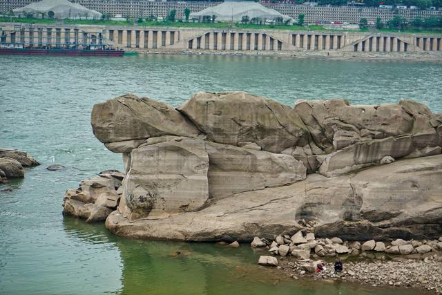 这座礁石霎时间风靡重庆所有的大街小巷,它的外形跟乌龟有8分相似,从