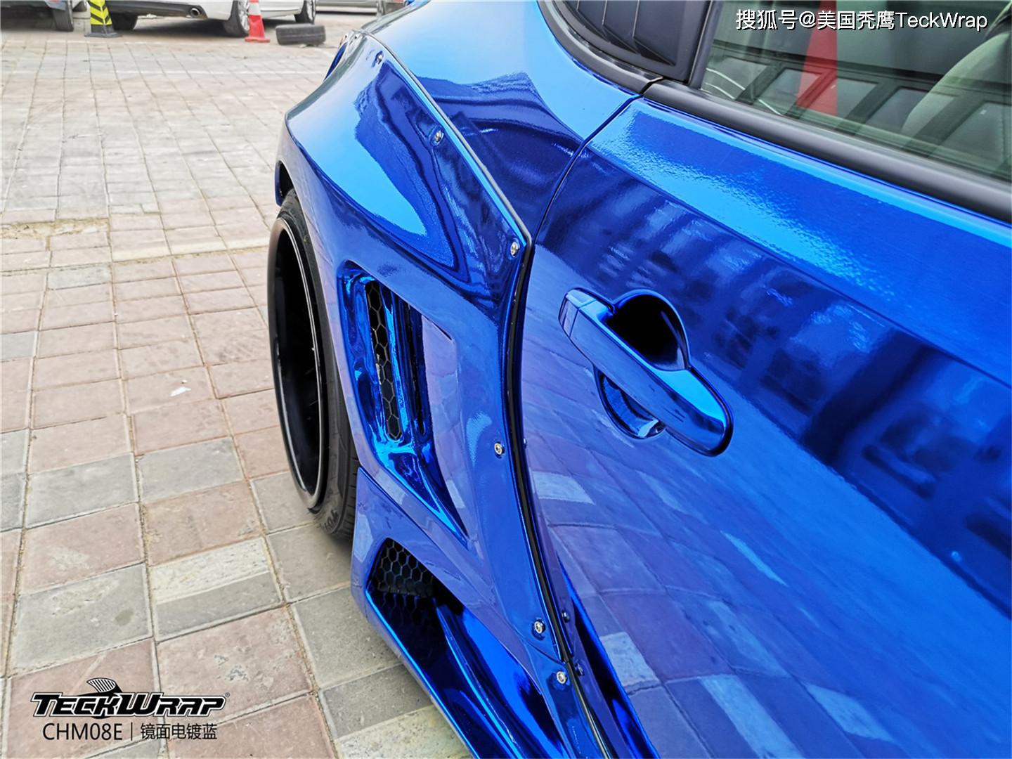 秃鹰teckwrap汽车膜chm08e镜面电镀蓝|斯巴鲁超人