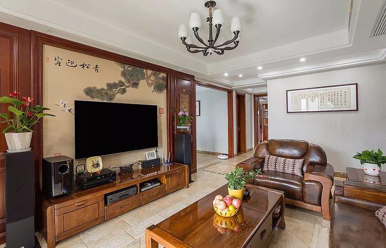 新中式客厅电视墙,儒雅端庄,华丽大方!