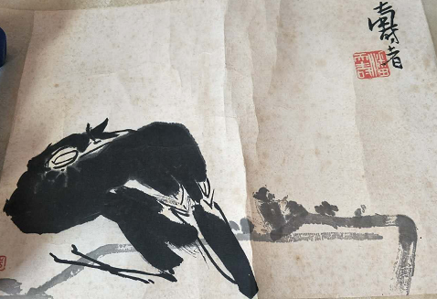 潘天寿乌鸦图乌鸦代表祥瑞之意