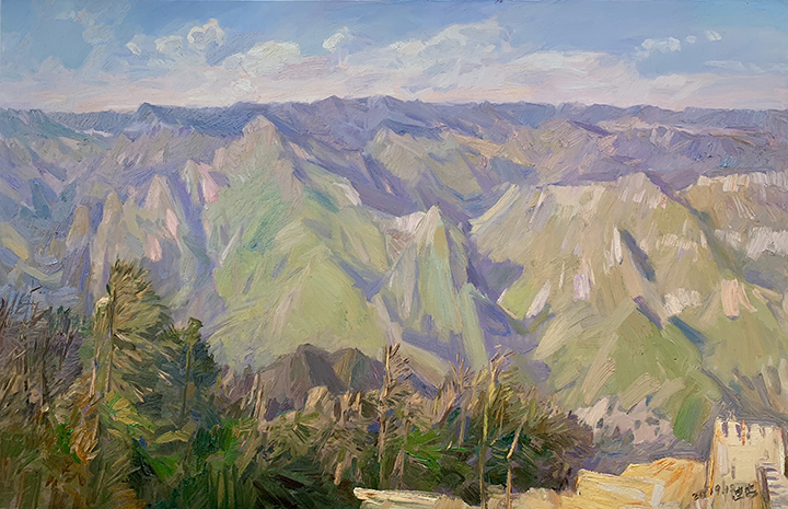 中央美术学院院长范迪安向遵义美术馆捐赠作品《娄山关北望桐梓》