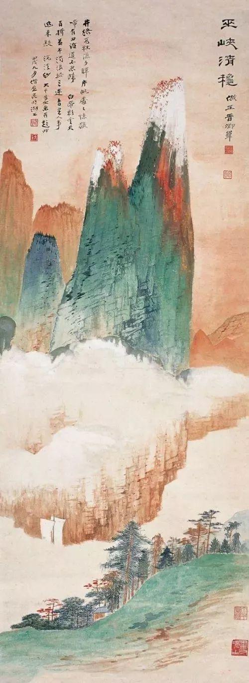 张大千画云海,最精彩15幅!_华山