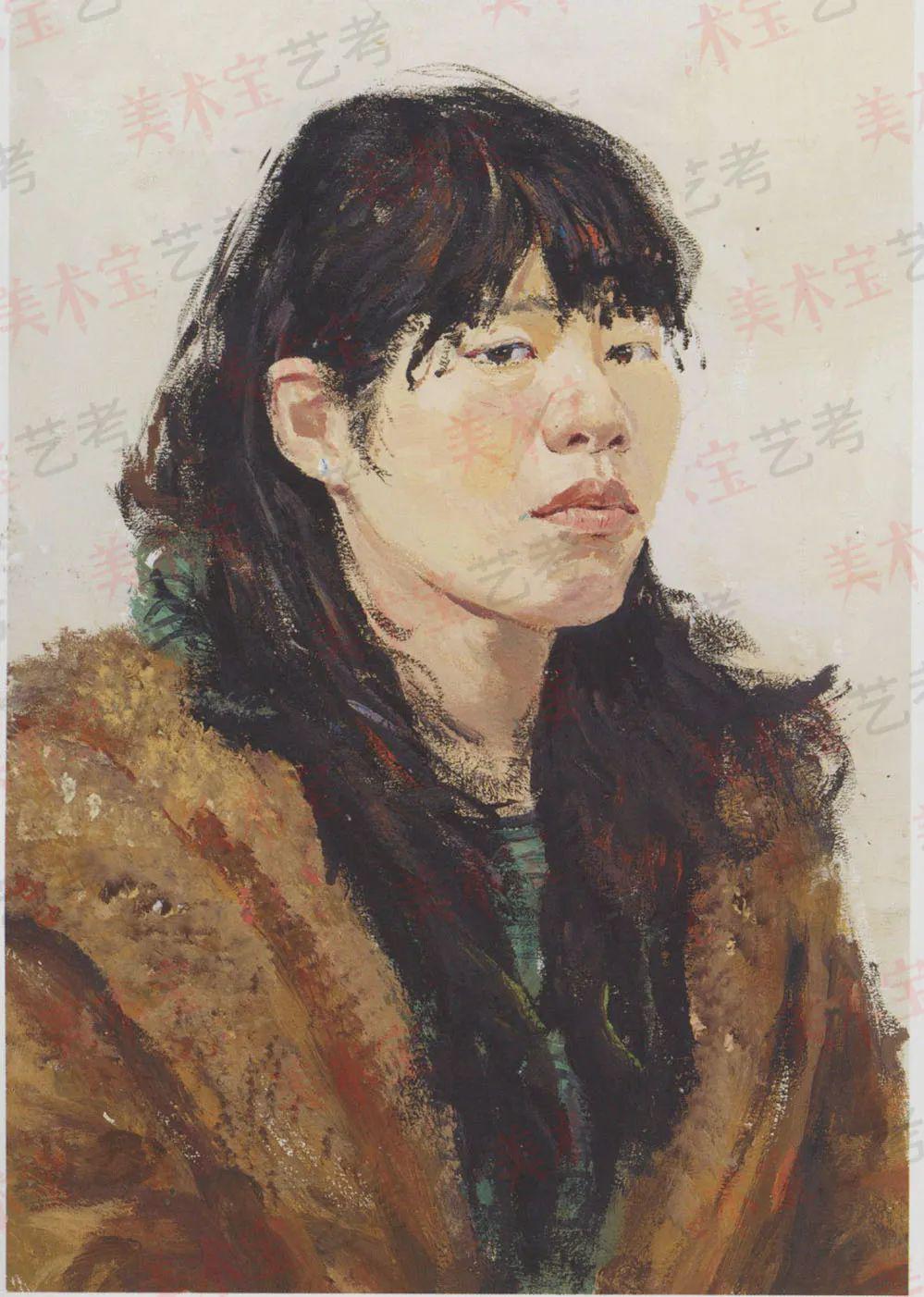 清华大学美术学院真题高分卷:色彩头像篇!