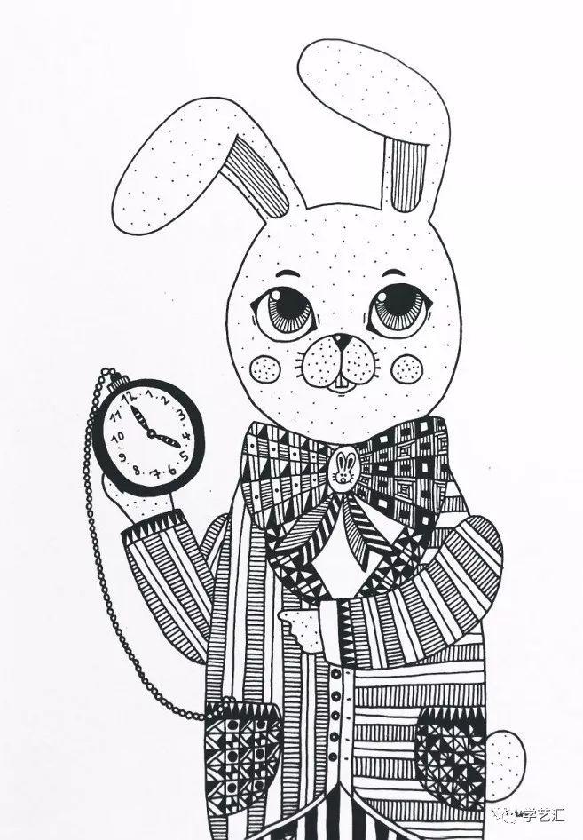 儿童线描画,线条也疯狂