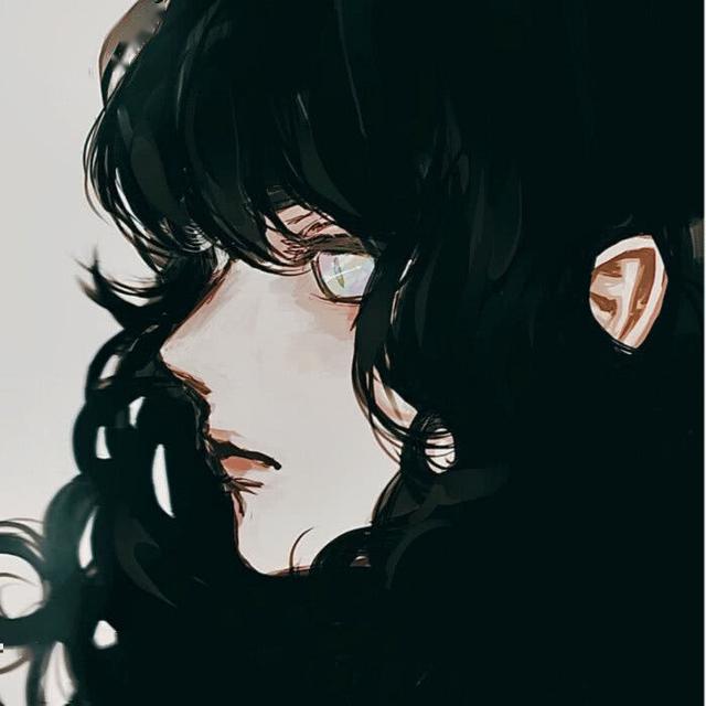 远离外界喧嚣退去微笑伪装二次元女头插画