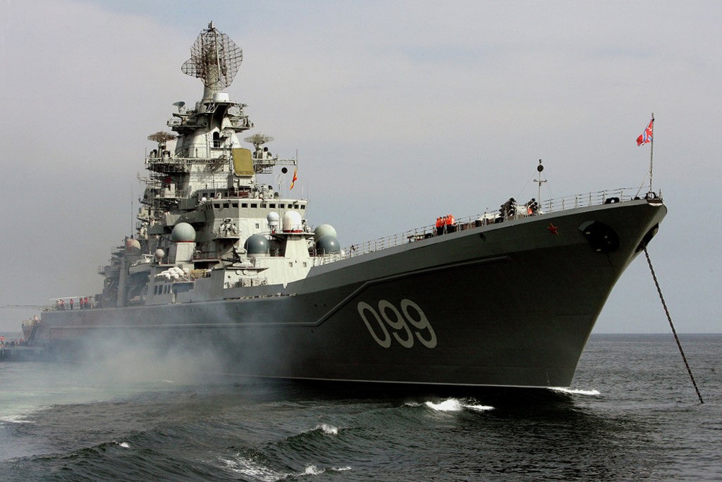 图为俄罗斯基洛夫级巡洋舰