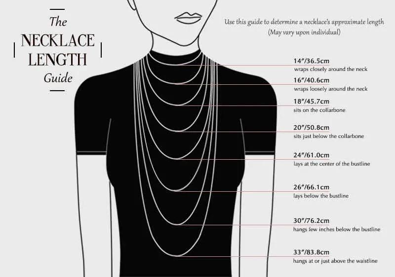 8 厘米是最适合女性日常佩戴的长度但项链长度是选对项链的第一步!
