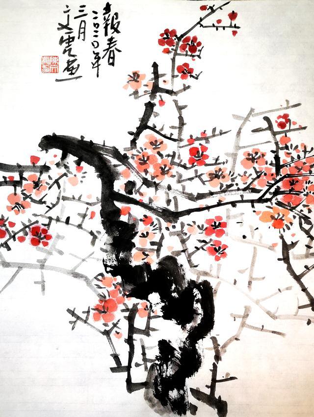 又来了一个不按套路出牌的他不同毛笔用手作画网友哟还不错